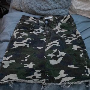 Camo Jean skirt